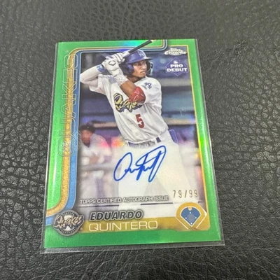 2025 Topps Pro Debut Chrome Eduardo Quintero On Card Auto /99  PDC-197 - Image 1 of 2