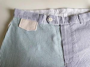 Brooks Brothers Milano Slim Fit Color Block Patchwork Fun Streifen Hose 33X32 - Bild 1 von 11