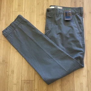 Chino M&S North Coast taglia W42 L33" - chino, pantaloni pantaloni grigio cotone nuovi con etichette - Foto 1 di 10