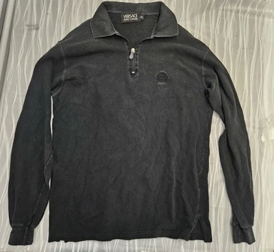 Versace Jeans Couture Bordado Cremallera Sudadera Chaqueta Hombres Talla XL Negro Foto 1 de 4