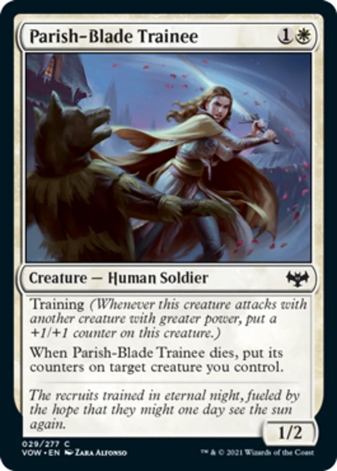x1 Parish-Blade Trainee - Innistrad: Crimson Vow - NM - MTG - Image 1 of 1