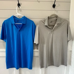 (2) MAGLIE GOLF UOMO NIKE DRI-FIT. USATO. TAGLIA MEDIA STANDARD - Foto 1 di 6