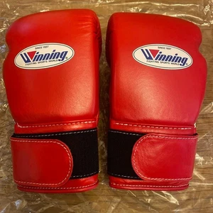 Authentic Winning Boxhandschuhe MS-200B 8 oz rot Echtleder mit Box Neu - Bild 1 von 12