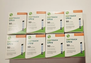 OneTouch Ultra Test Strips Lot 400 (8 boxes of 50) exp 6/26 Brand New Diabetics - Picture 1 of 6
