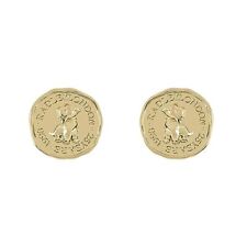 Radley Ladies Signature Penny Gold Plated Hammered Penny Stud Earrings RYJ1378S