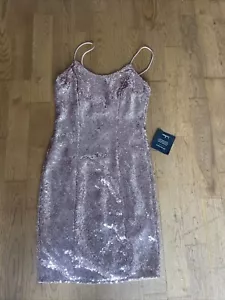 NEW Women’s Lulus Dress Rose Gold Sequins Mini Size XS NWT - Picture 1 of 7