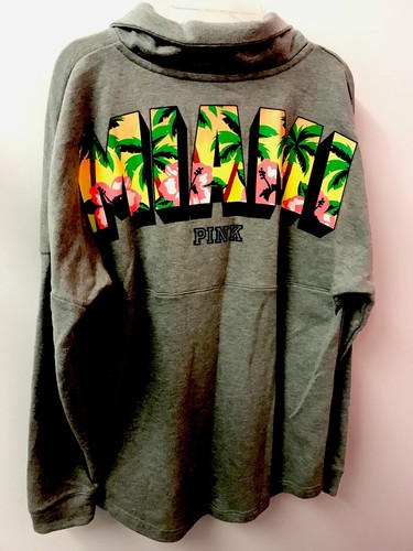 UNDERCOVER Felpa Victoria Secret S M L MIAMI BEACH nuova con etichetta felpa con cappuccio primavera fidanzato