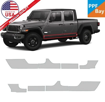 For Jeep Gladiator 2024-2026 Rocker Panel Paint Protection Film PreCut Kit PPF - Image 1 of 4