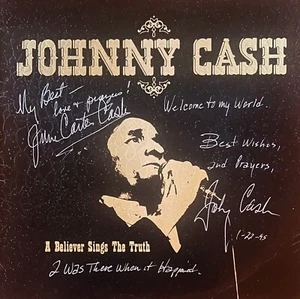 Rare Johnny cash & June Carter Signed & Annotated LP Vinyl W/Provenance & COA - Picture 1 of 7