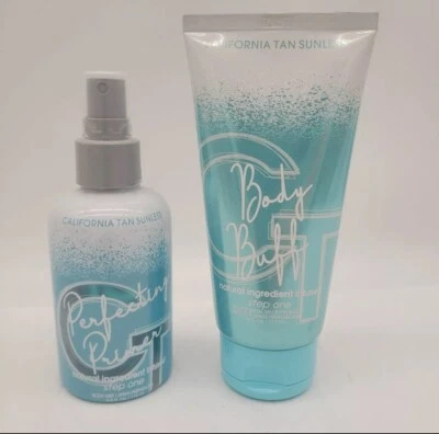 California Tan Sunless Perfecting Primer Spray 5.8 oz and Body Buff 6 oz Set - Image 1 of 4