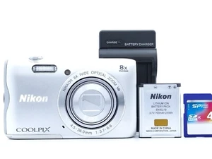 Nikon Coolpix A300 Silver 20.1 MP 8x Zoom Wifi Compact Digital Camera from Japan - Picture 1 of 14