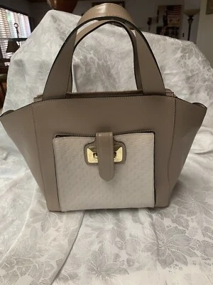 Beige Purse Nicoli Satchel Brand. - Image 1 of 4