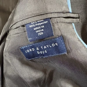 VINTAGE BOYS LORD & TAYLOR WOOL BLEND BLAZER SIZE 20 - Picture 1 of 8