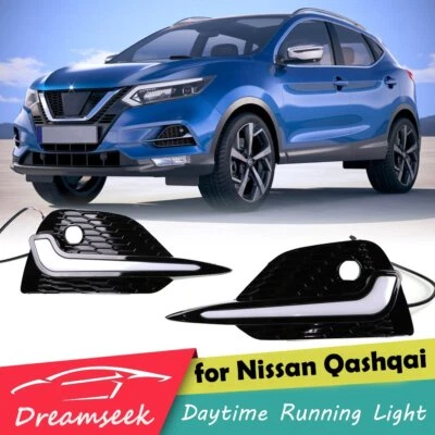 LED DRL for Nissan Qashqai 17-2021 Daytime Running Light w/ Dynamic Turn Signal - image 1 of 4