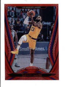 LEBRON JAMES 2020/21 PANINI CERTIFIED #55 LAKERS RED PARALLEL FC8970
