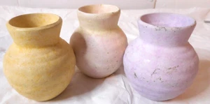 Southwestern Home Decor Mini Pots Jugs Set of 3 Craft Items 2 1/2" Tall READ - Picture 1 of 16