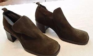 Espirit Ankle Boot Heel Suede Size 8.5 Womens Shoe - Picture 1 of 8