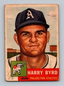 1953 Topps #131 Harry Byrd NIEDRIGE QUALITÄT (Knitter) Vintage Baseballkarte (A1) - Bild 1 von 2