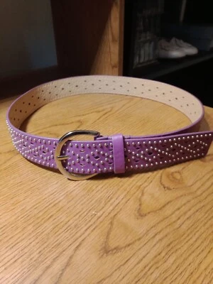 Cinturón Sweet Cakes púrpura imitación cuero plata tachonado talla: S Foto 1 de 4