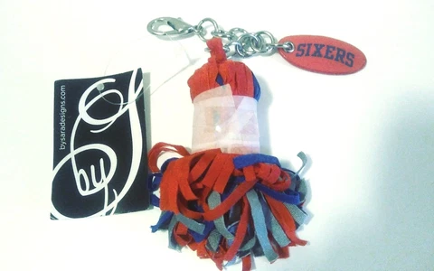 Philadelphia Sixers NBA Keychain/Bag Charm BySaraDesigns NWT Cover