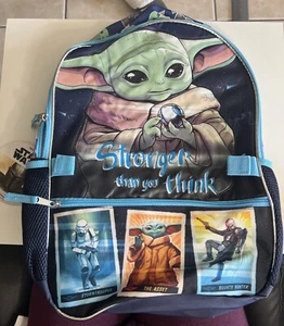 Brandneu Star Wars Manalorian Grogu Rucksack "Sronger Than You Think" - Bild 1 von 12