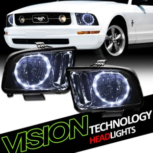 Smoke Drl LED Halo Rim Angel Eye Headlight Headlamp Lamp Nb For 05-09 Mustang - Picture 1 of 2