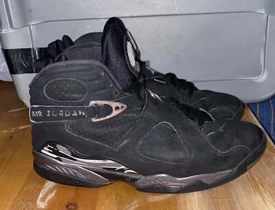 Nike Air Jordan 8 Retro Negro Cromo 2015 Usado 305381-003 Hombre’s Talla 13 Foto 1 de 4