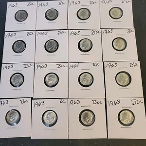 1963 Roosevelt dime BU from original roll. Full Mint luster - Picture 1 of 2