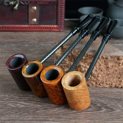 Briar Wooden Popeye Pipe Poker Tobacco Pipe Straight Stem Handmade Smoking Pipe - Image 1 of 4