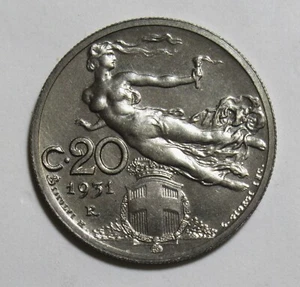 VITTORIO EMANUELE III 20 CENTESIMI LIBERTA' LIBRATA 1931 (RRR) FDC SOLO 50 ESEMP - Picture 1 of 3