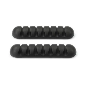 Kabelhalter 2er-Set Selbstklebend für bis zu 7 Kabel Kabelführung Kabelclips - Bild 1 von 3