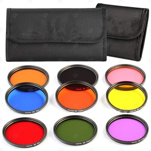 37mm~86mm 9-Piece HD Multicoated Solid Color Special Effect Filter Kit Set - Picture 1 of 14