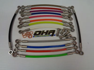 OHA Stainless Steel Braided Brake & Clutch Lines Kit - Honda CBR1000RR 2006-2007 - Image 1 of 2