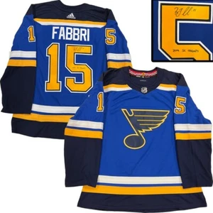 ROBBY FABBRI Signed St Louis Blues Blue Adidas PRO Jersey -  2019 SC Champs - Picture 1 of 2