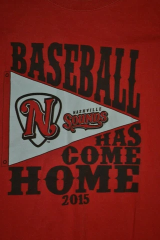 Nashville Sounds 2015 Minor League Baseball T Shirt XL Texas Rangers AAA Nice Cover