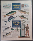 1949 éthyle essence vintage annonce imprimée années 1940 pêche sur glace marques de commerce de la nature