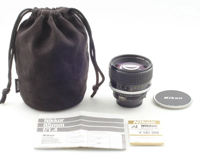 [Near MINT+++] Nikon Ai-s Nikkor 85mm f/1.4 MF Lens w/ Metal Cap From JAPAN - Image 1 of 4