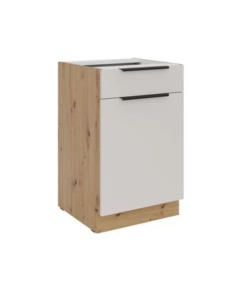 Küchen Unterschrank 50 cm Küche SOLANO Kaschmir beige Küchenzeile Küchenblock - Bild 1 von 4