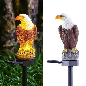 Eagle Figurine Garden Solar Stake Light Solar Eagle Lights Outdoor Decorative... - Picture 1 of 8