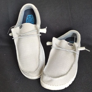 Zapato informal Hey Dude talla 11 Wally deportivo de malla para hombre blanco  - Imagen 1 de 10