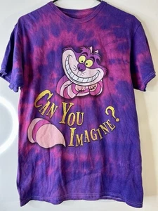 Disney Cheshire Cat Tie-Dye Pink and Purple Shirt Size Medium - Picture 1 of 4
