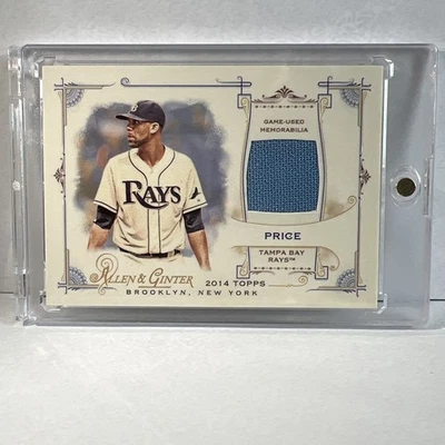 2014 Topps Allen & Ginter - David Price Game Used Relic Tampa Bay Rays #FRB-DP - Image 1 of 2