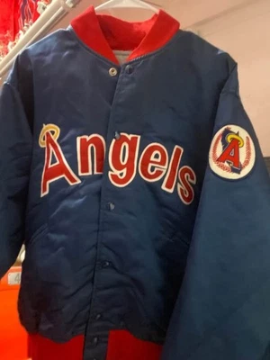 Chaqueta Bomber Vintage Años 80 FELCO California Anaheim Angels Satinado GRANDE Foto 1 de 4