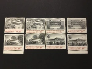 old stamps  USA  x  8  ARCHITECTURE  1982  MNH - Picture 1 of 1