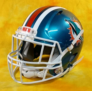 Miami Dolphins SuPer Custom fullsize Riddell Speed football helmet Lg turquoise - Picture 1 of 10