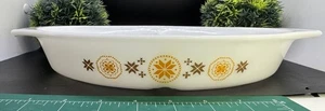 Vintage Pyrex Town and Country Orange Star geteilt Auflaufform 1,5 Quart. - Bild 1 von 6