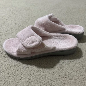 Vionic Women's Size 7 Relax Slipper House Shoes Adjustable Orthotic Arch Pink - Picture 1 of 15