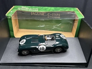 AUTOart 1/18 Jaguar C-Type Le Mans Winner Diecast #18 Green Color - Picture 1 of 19
