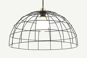 Black Wire Cage Industrial Lightshade Big Shade Large 50cm Feature Light By Made