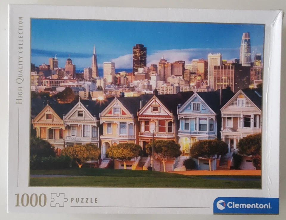 PUZZLE painted lady marque CLEMENTONI 1000 PIECES - Photo 1/3